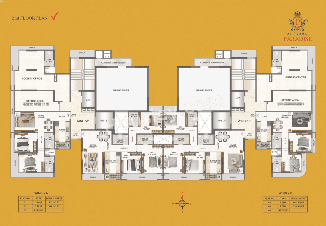 Adityaraj Paradise Floor plan 2