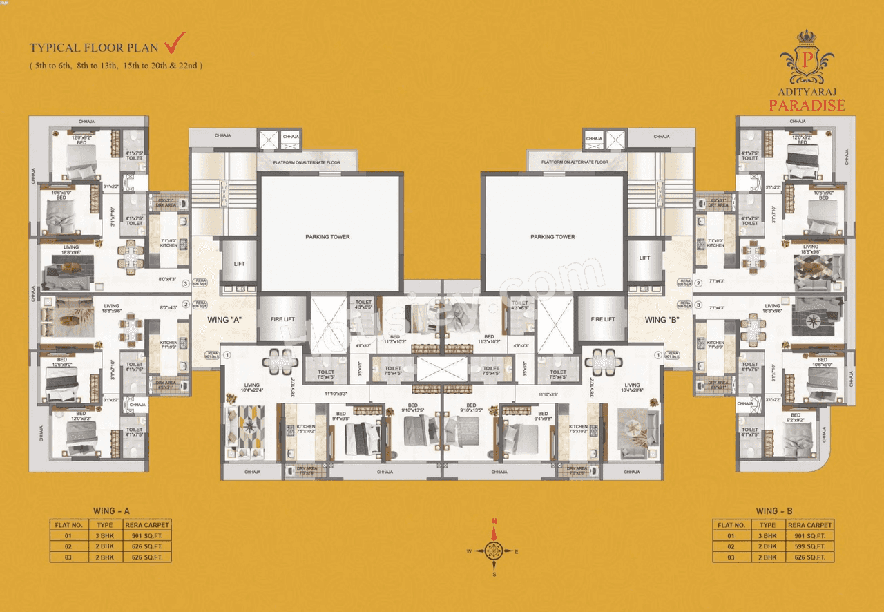 Adityaraj Paradise Floor plan 3