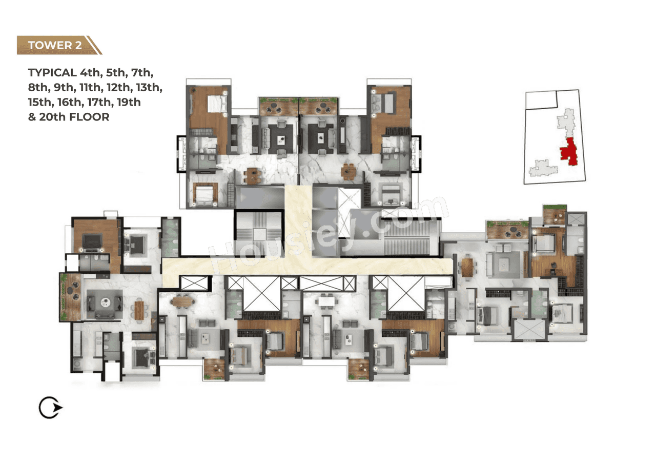 Ajwani Prissa Pratham Floor plan 3