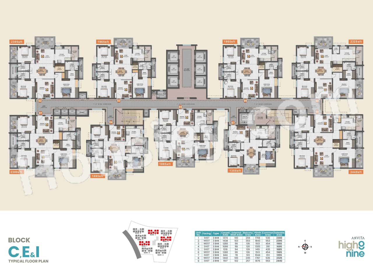 Anvita High 9 Floor plan 3