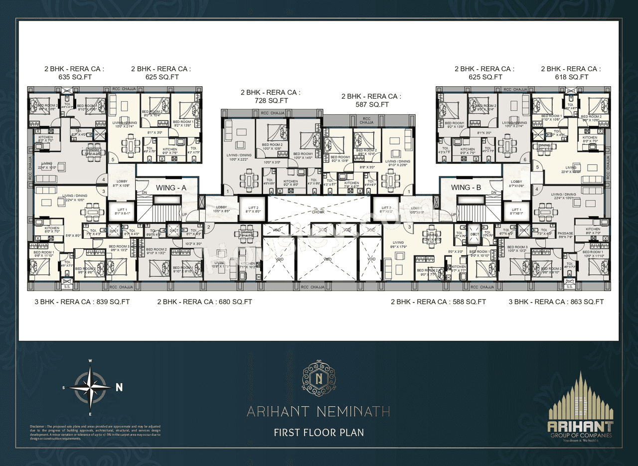 Arihant Neminath Sky Floor plan 1