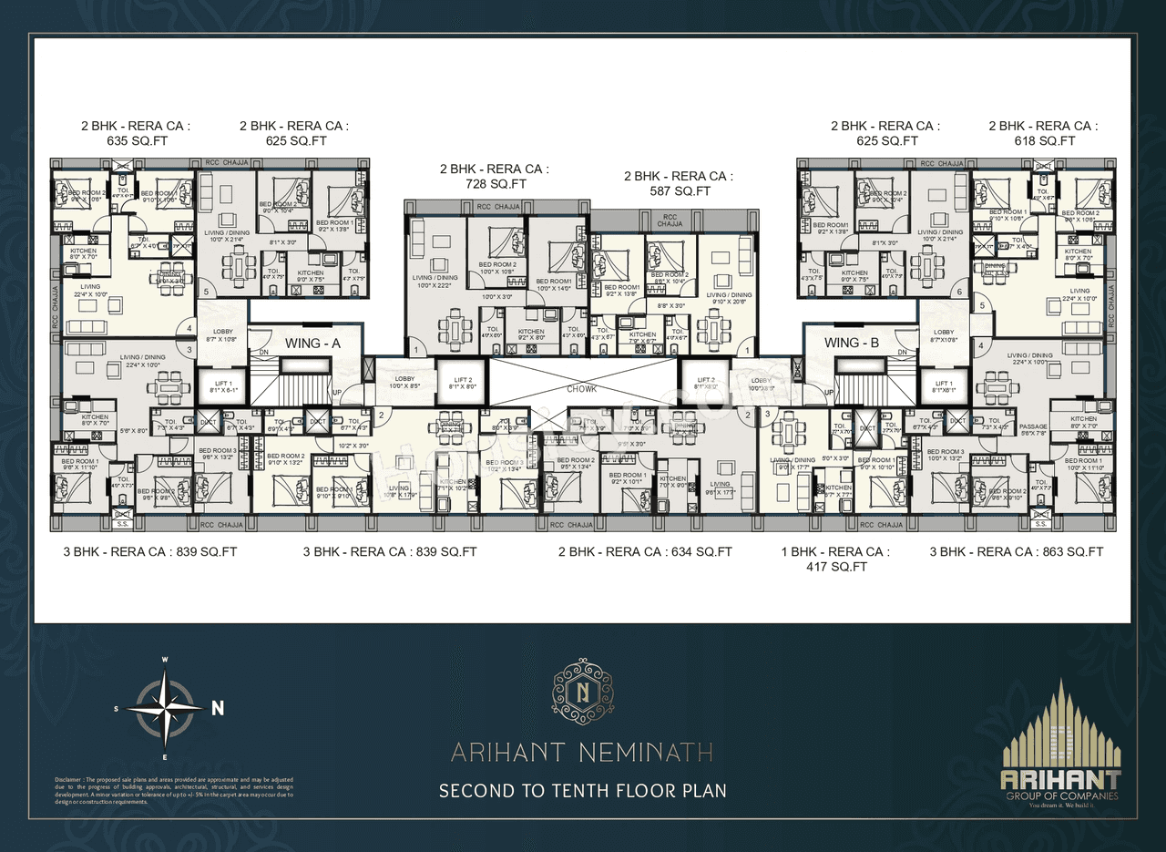 Arihant Neminath Sky Floor plan 2