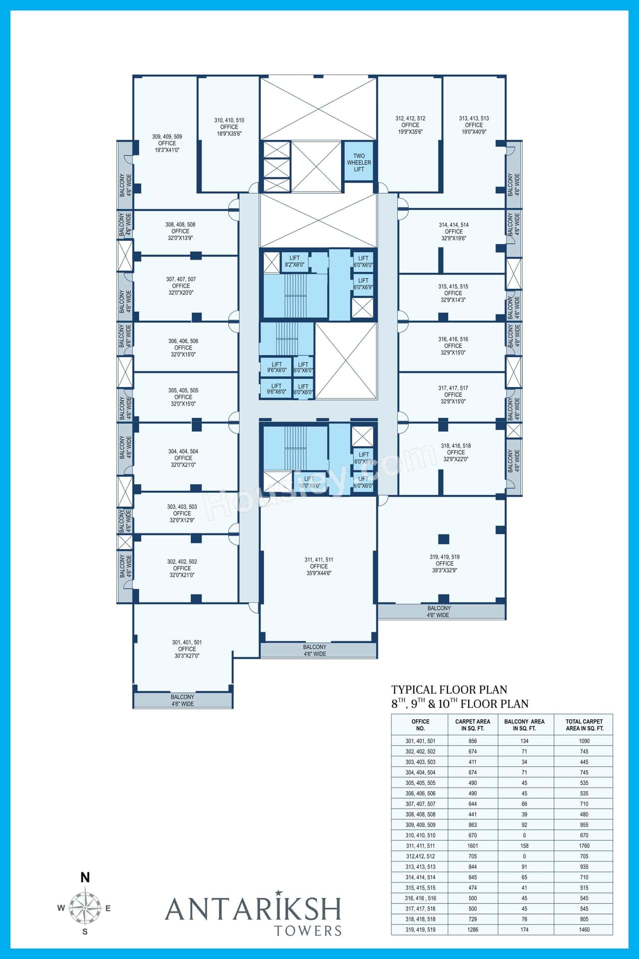 Aum Antariksh Towers Floor plan 5