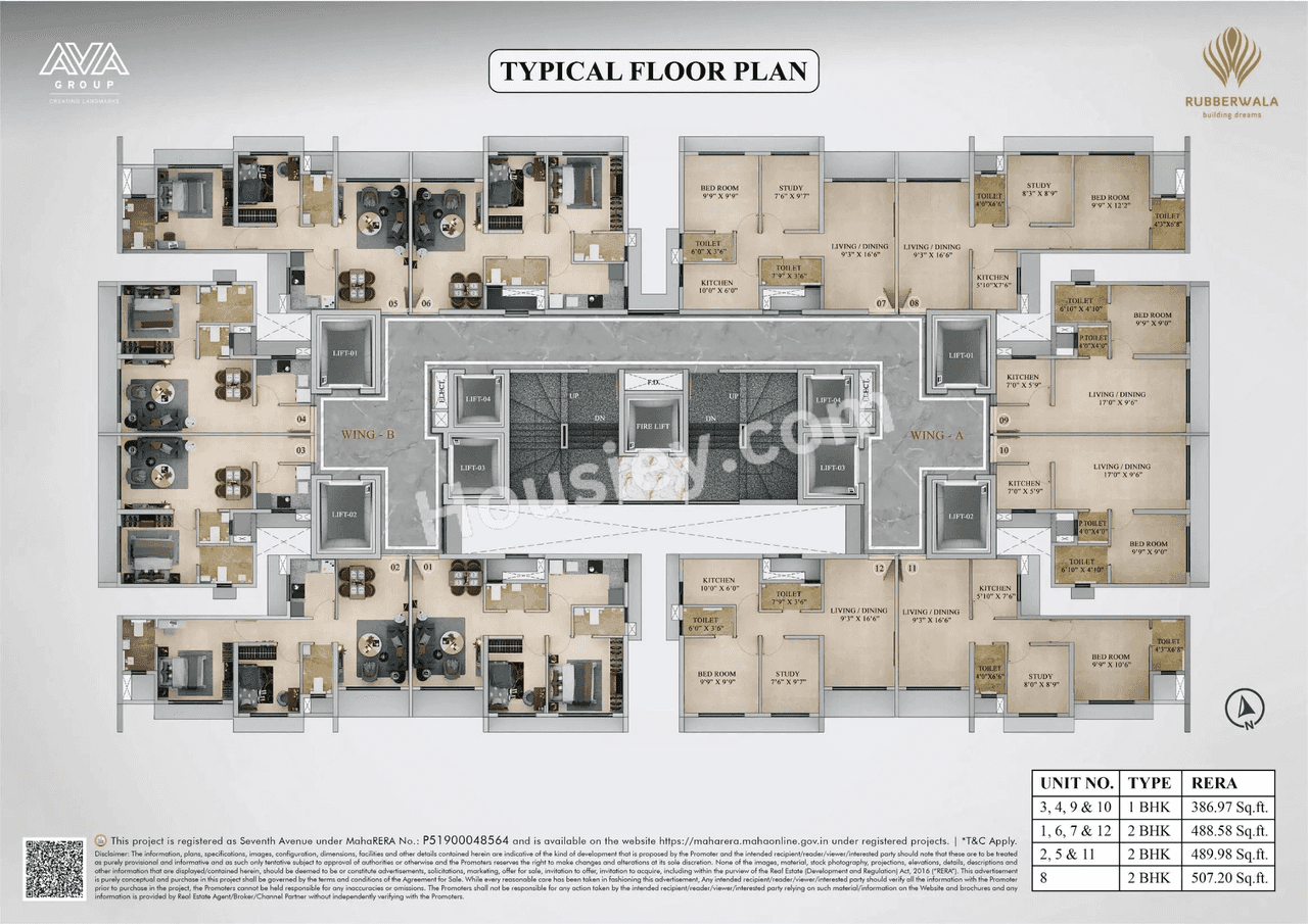 AVA Seventh Avenue Floor Plan