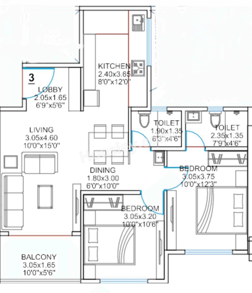 Balaji Oriana Nest Floor plan 6