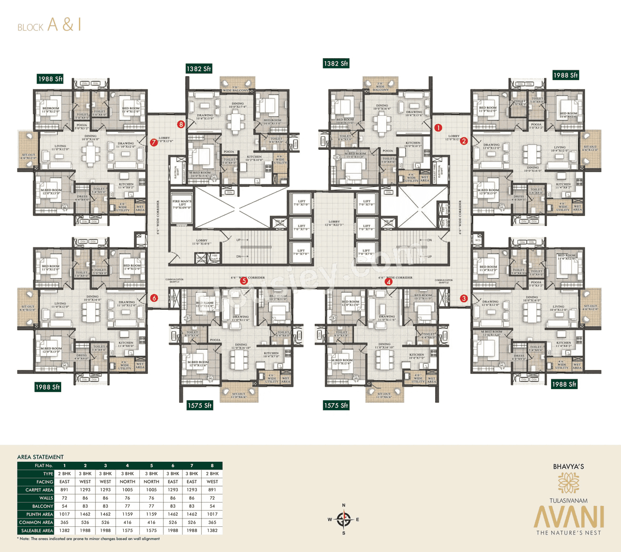 Bhavya Tulasivanam Avani Floor plan 1