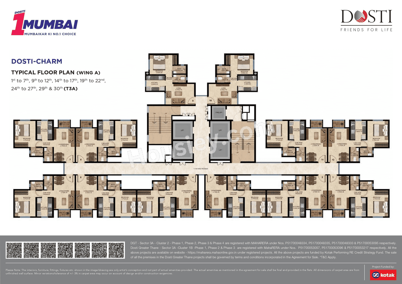 Dosti Greater Thane Phase II Floor plan 3