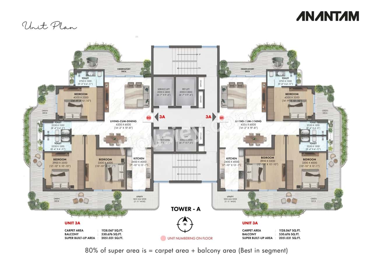 Ganga Anantam 85 Floor plan 2