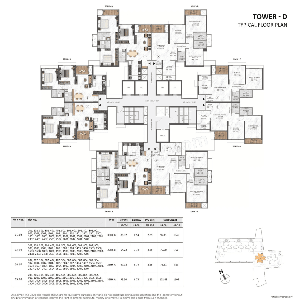 Hiranandani & Krisala Everlyn Floor plan 3