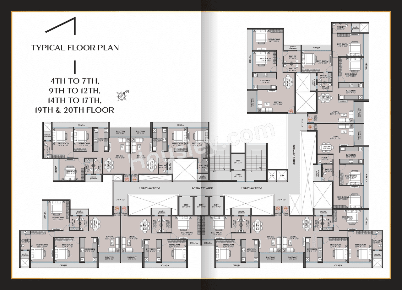Hitech Crystal Corner Floor plan 4