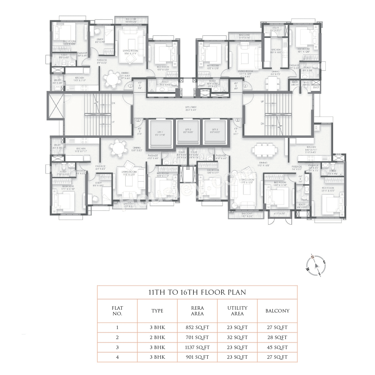 Hubtown Premiere Residences Floor plan 1