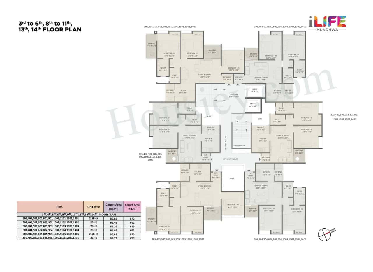 Pristine iLife Mundhwa Floor plan 6