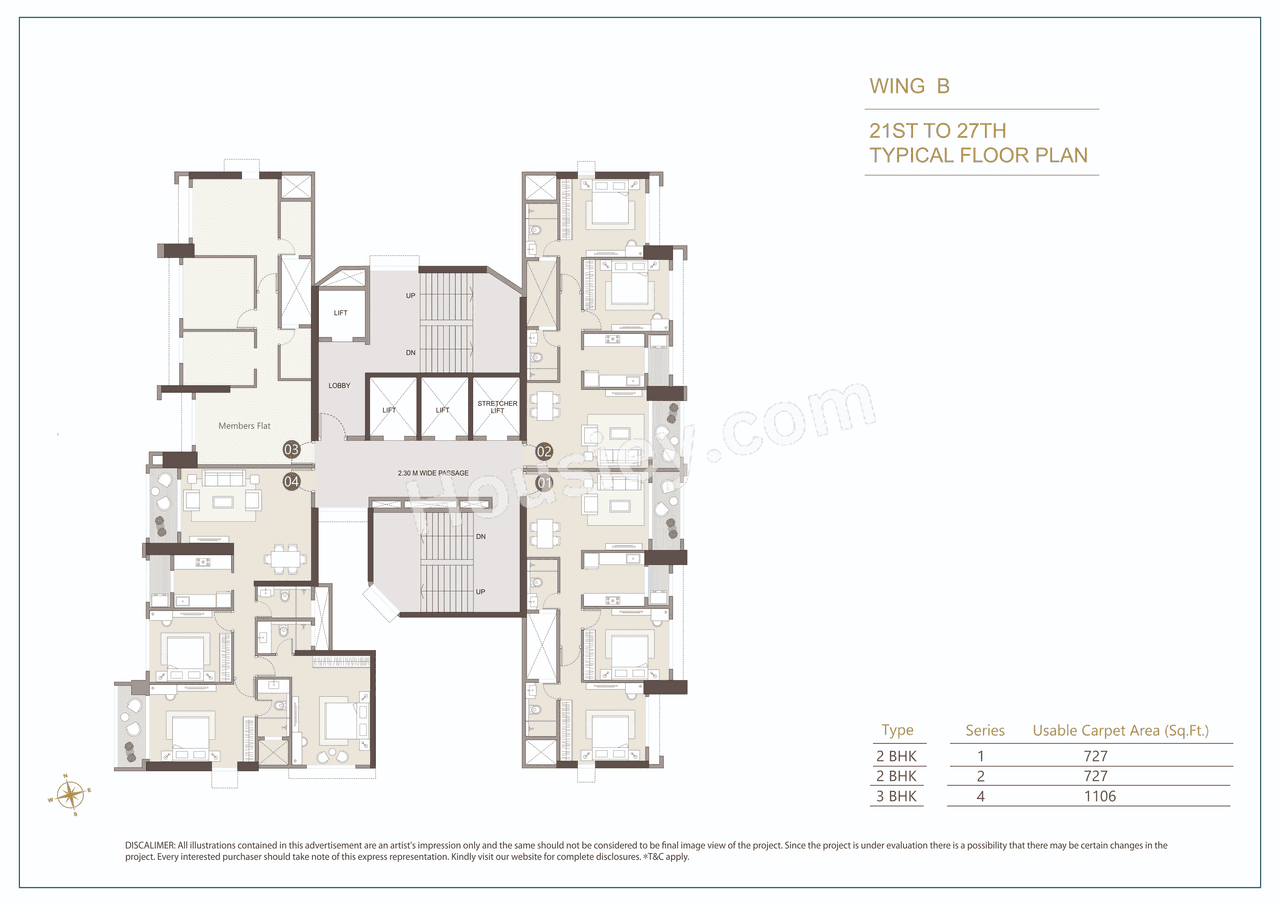 Jal Mangal Deep By Kolte Patil Floor plan 3