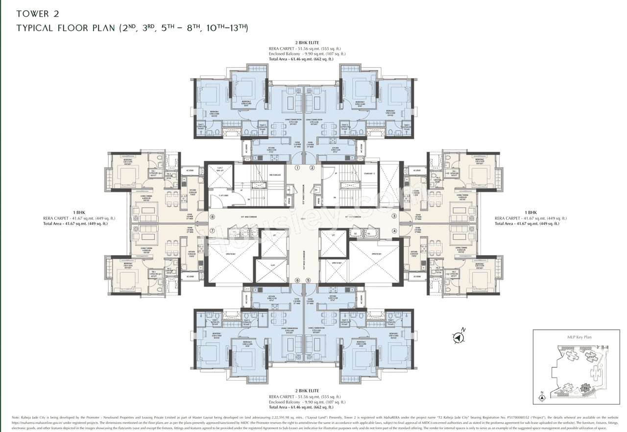 K Raheja Jade City Floor plan 1