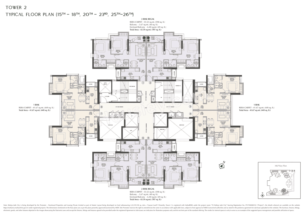 K Raheja Jade City Floor plan 2