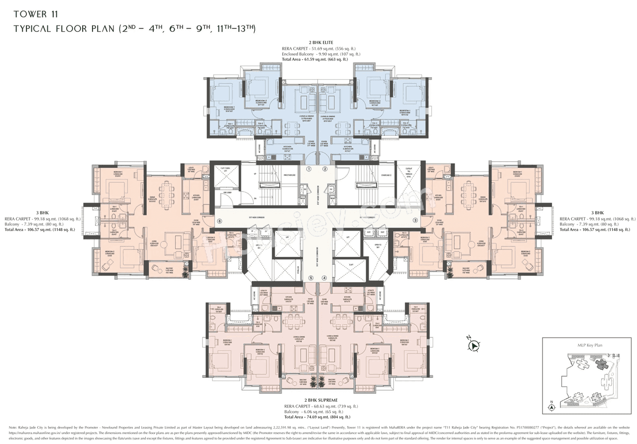 K Raheja Jade City Floor plan 9