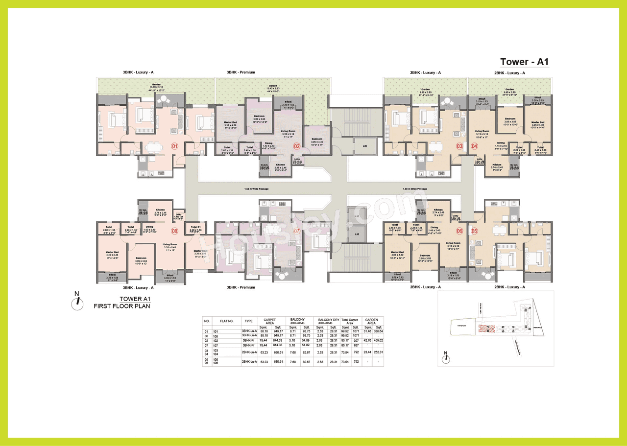 Kohinoor Famville Floor plan 1