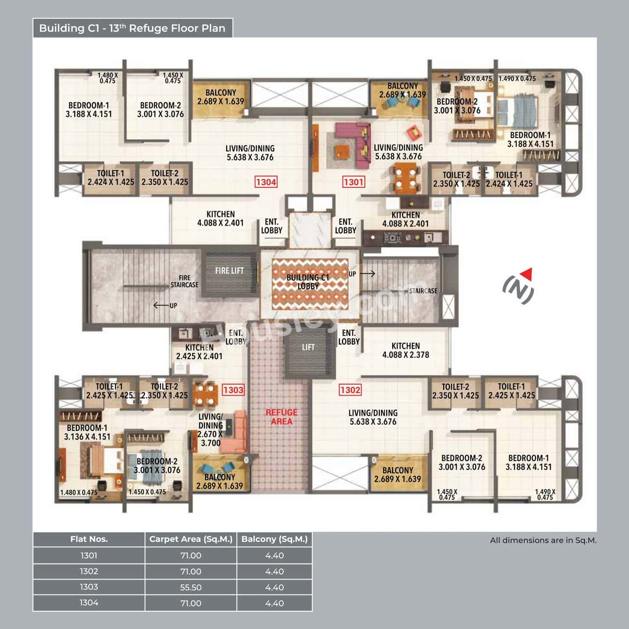 Kumar Princetown Tower Floor plan 7