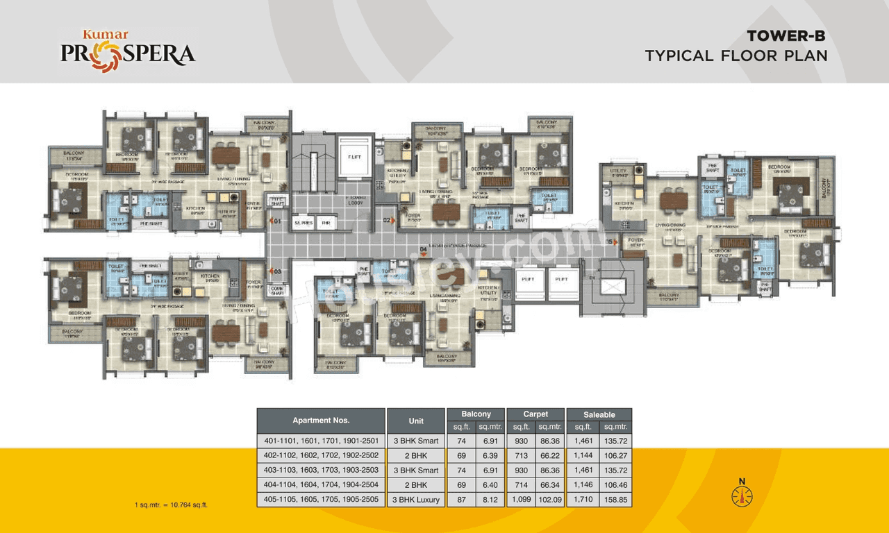 Kumar Prospera Hennur Floor Plan