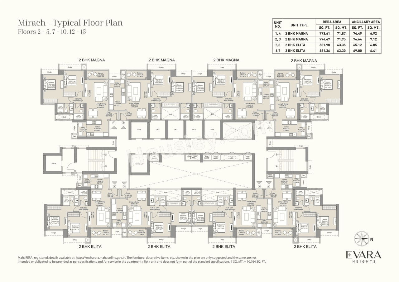 L&T Evara Heights Floor plan 1