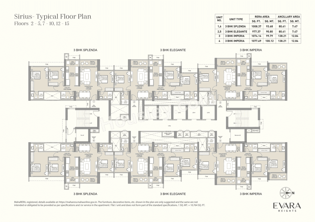 L&T Evara Heights Floor plan 3