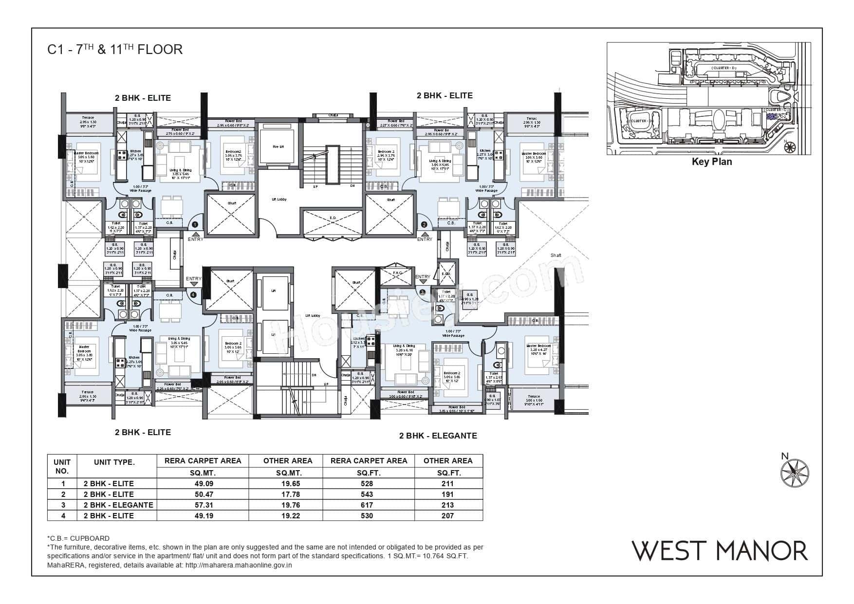 L&T West Manor Floor plan 4