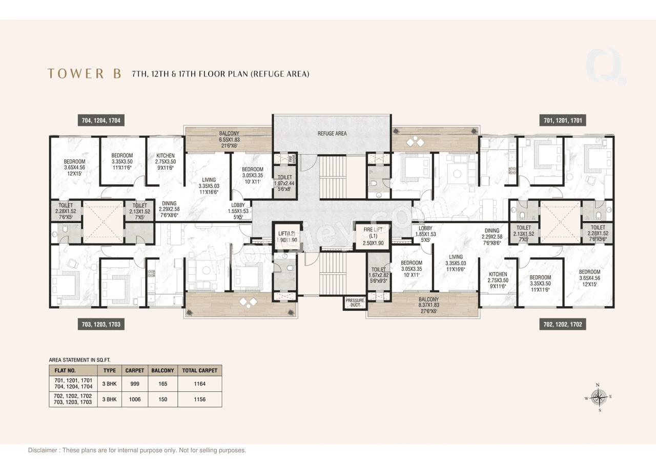 Mont Vert Wings Floor plan 1
