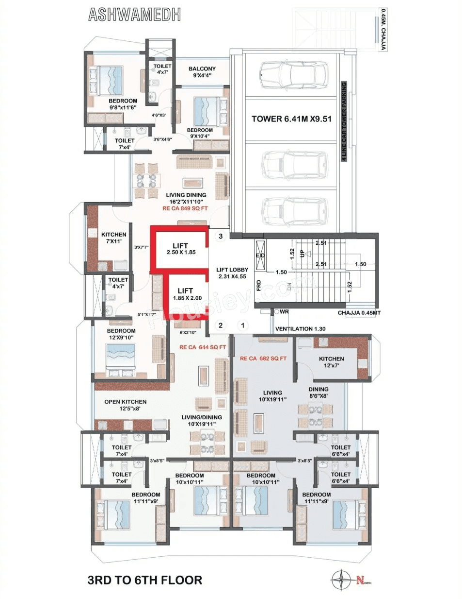 Multi Space Ashwamedh Heights Floor plan 1
