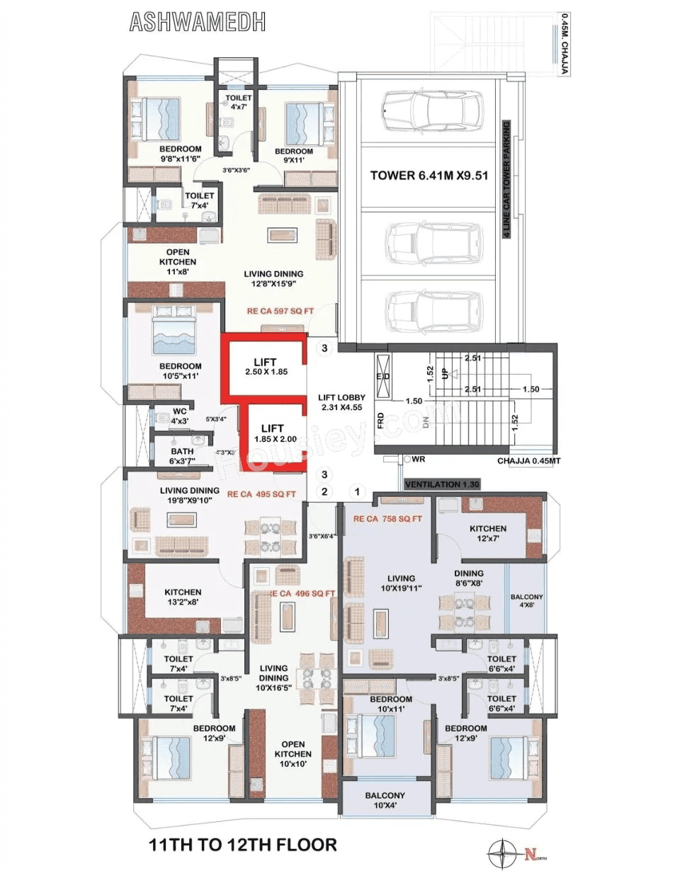 Multi Space Ashwamedh Heights Floor plan 2