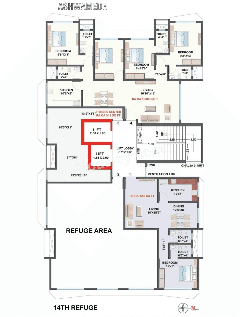 Multi Space Ashwamedh Heights Floor plan 4