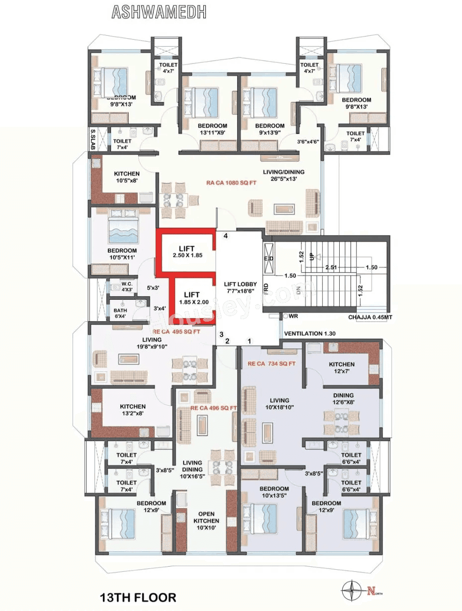 Multi Space Ashwamedh Heights Floor plan 5