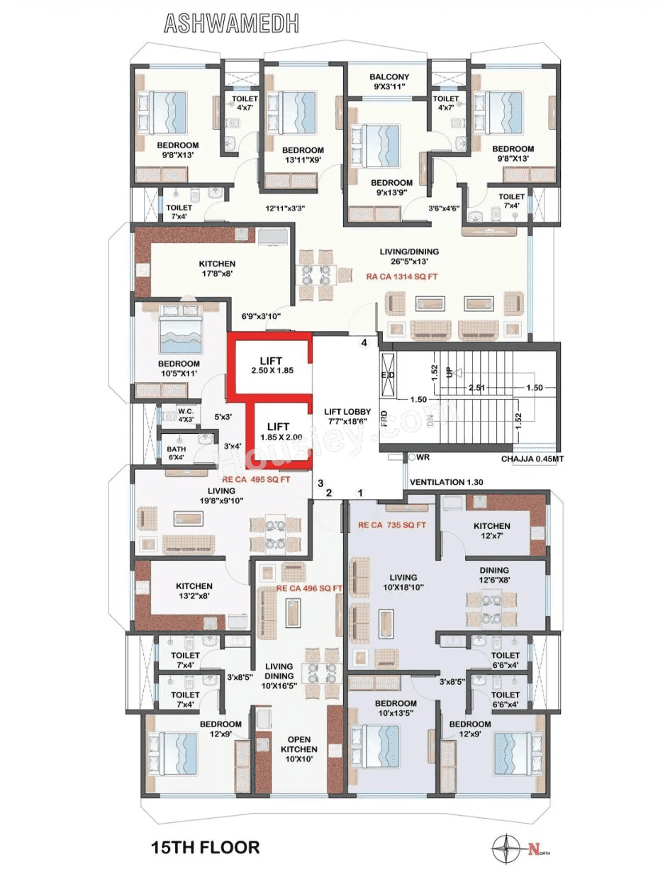 Multi Space Ashwamedh Heights Floor plan 7