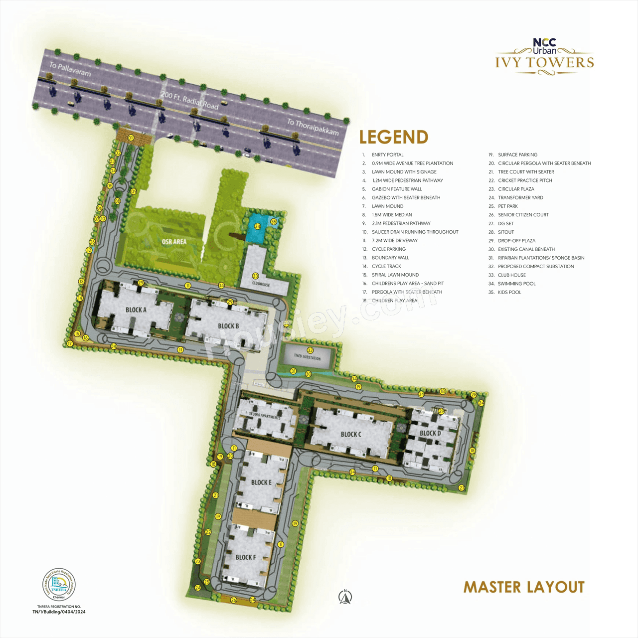 NCC Urban Ivy Tower Floor Plan