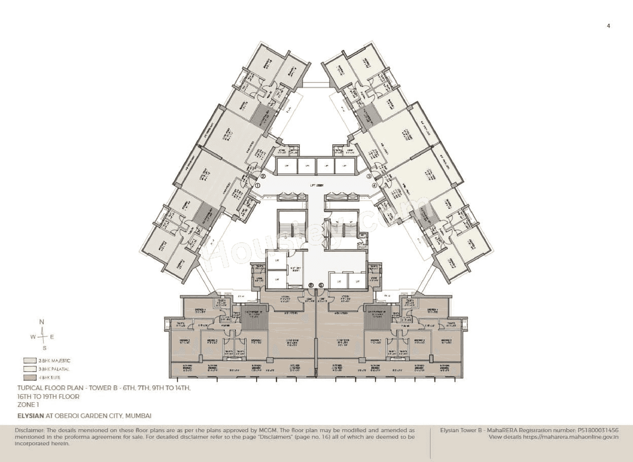 Oberoi Garden City - Elysian Floor plan 3
