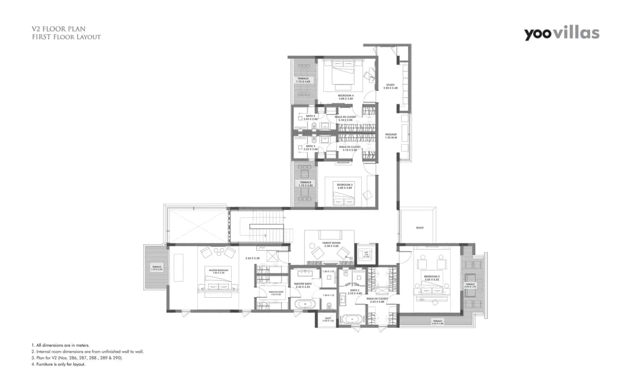 Panchshil Yoo Villas Floor plan 1