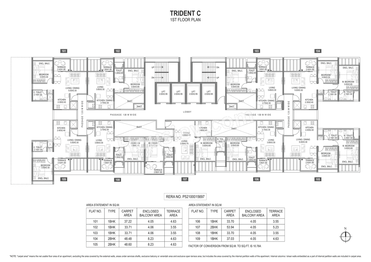 Paranjape Trident Towers Floor plan 13