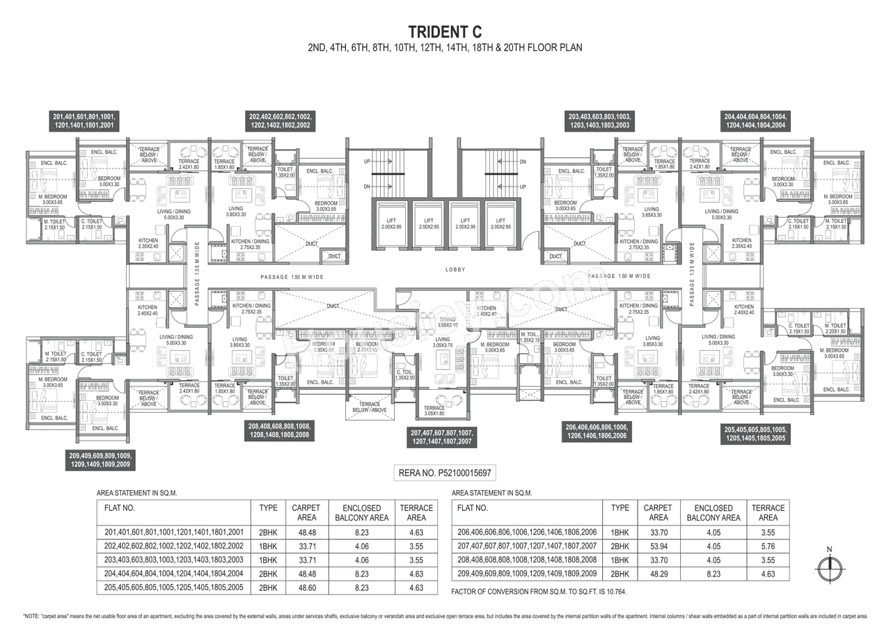 Paranjape Trident Towers Floor plan 14