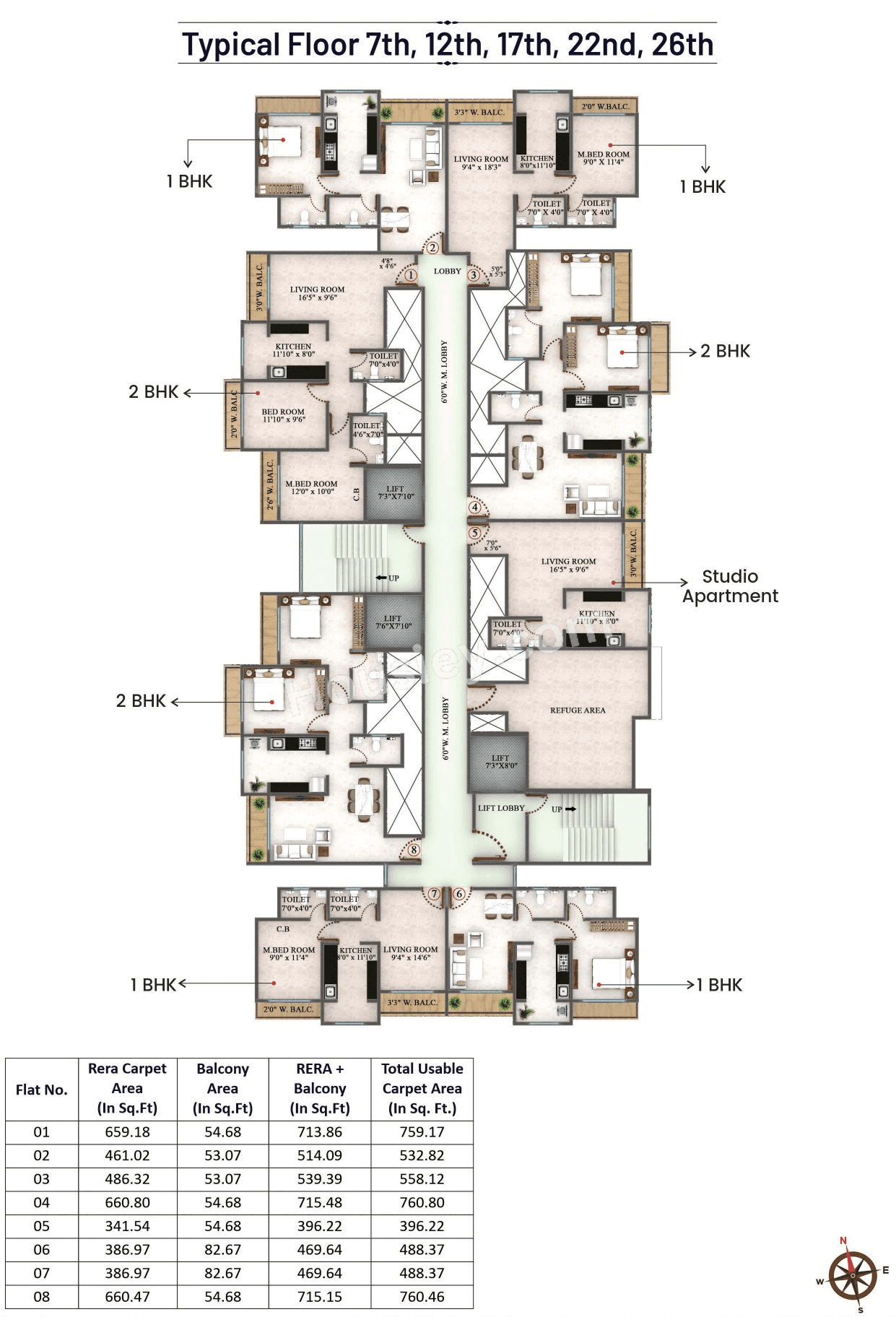 Parijas Horizon Floor plan 3