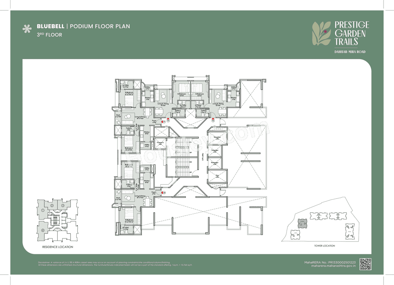 Prestige City Mira Road Launch Floor plan 3