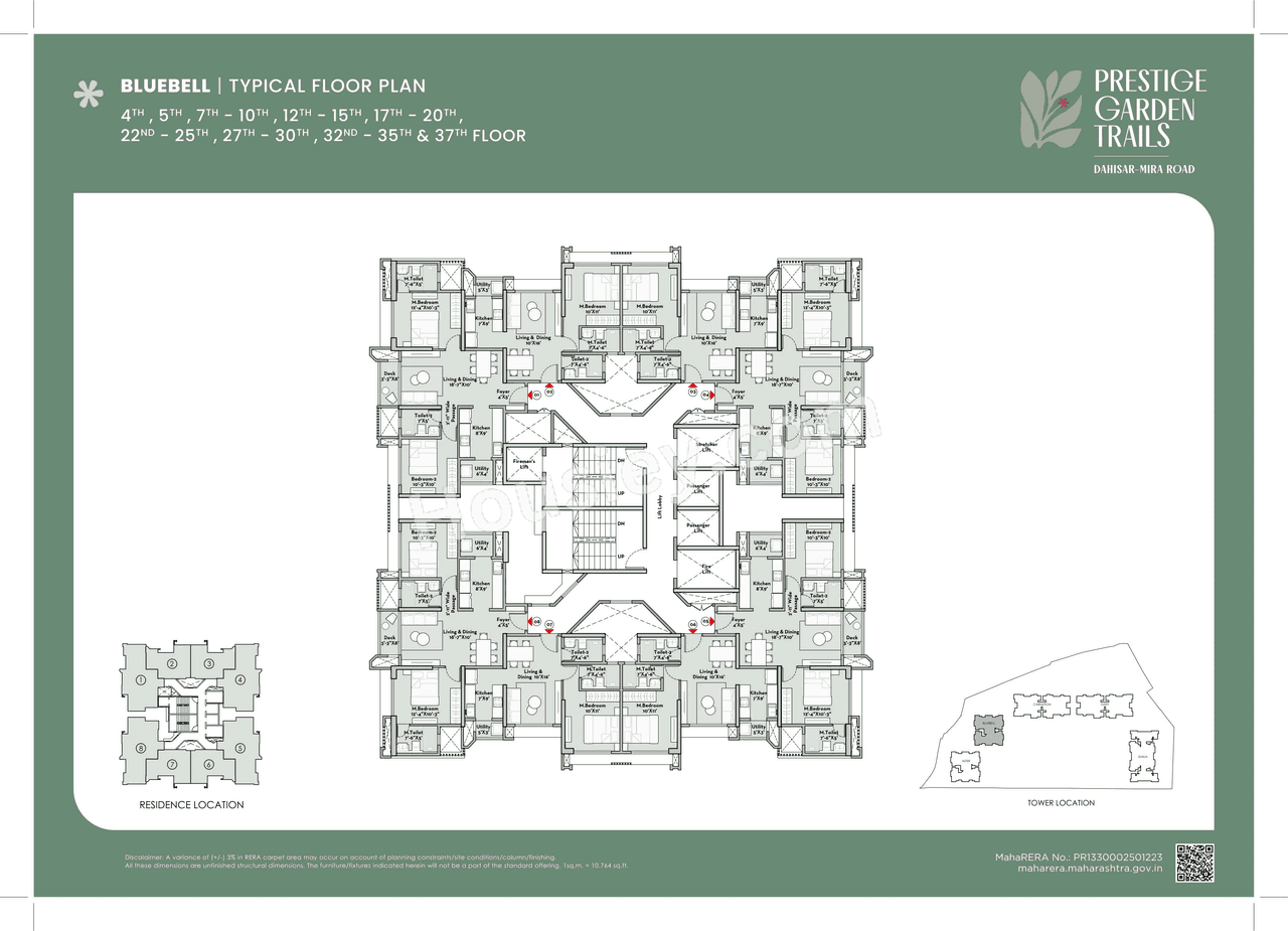 Prestige City Mira Road Launch Floor plan 4