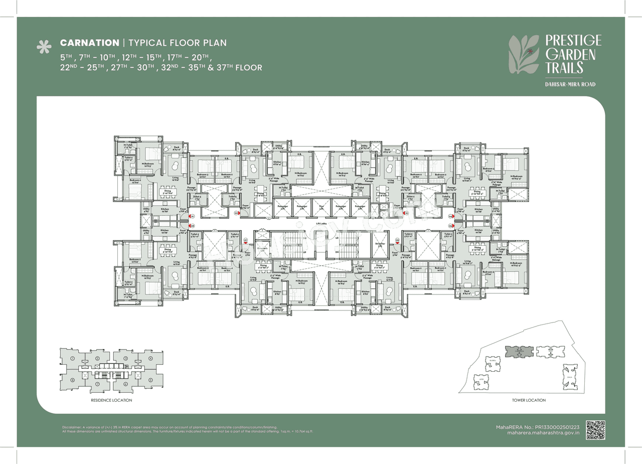 Prestige City Mira Road Launch Floor plan 6