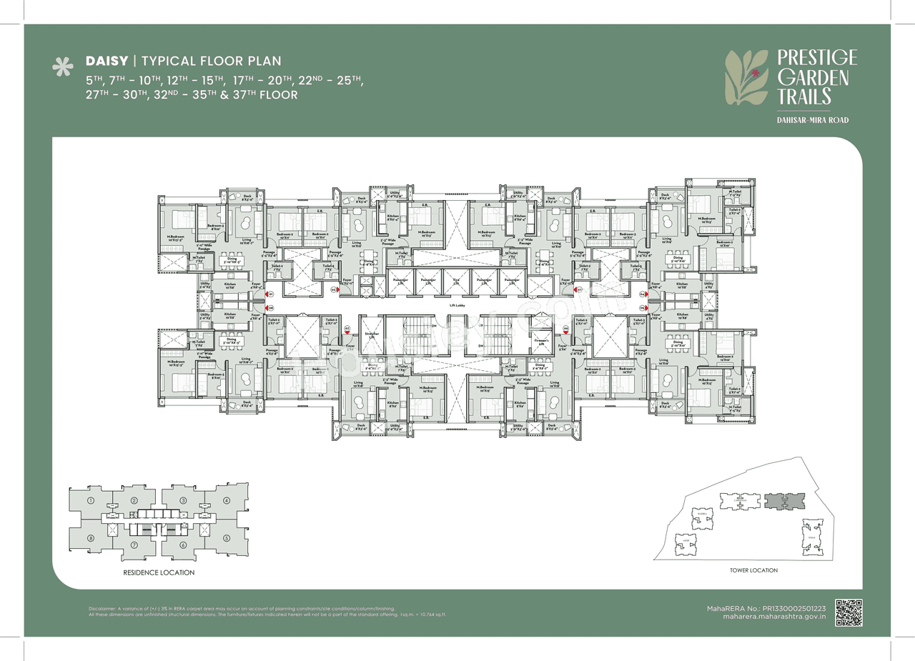 Prestige City Mira Road Launch Floor plan 8