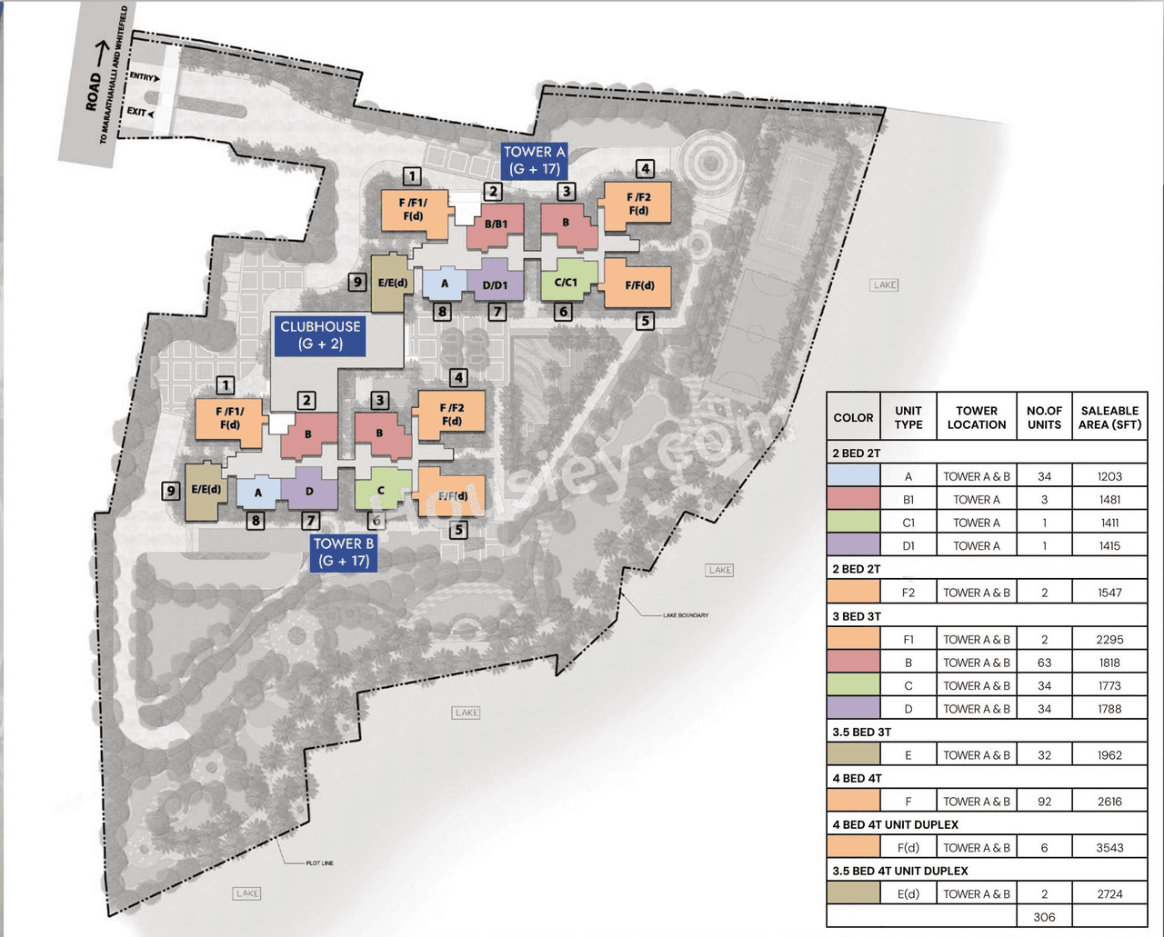 Prestige Somerville Floor plan 2