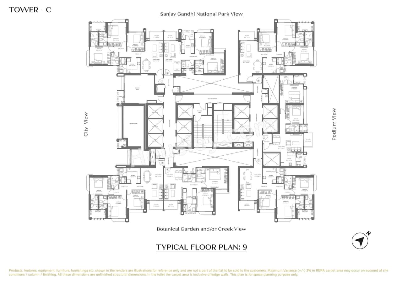 Puravankara Thane Floor Plan