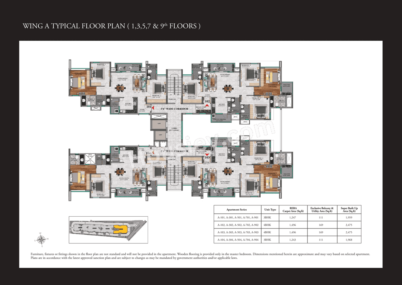 Purva Somerset House Floor plan 1