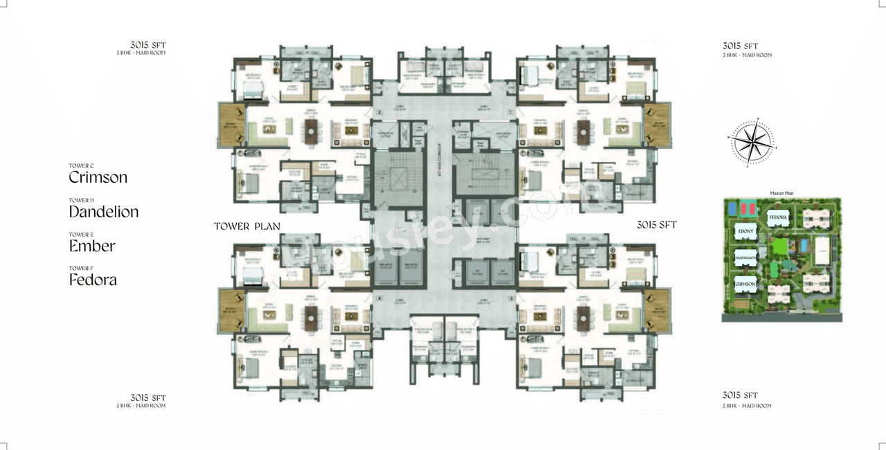 Rajapushpa Aurelia Floor plan 3