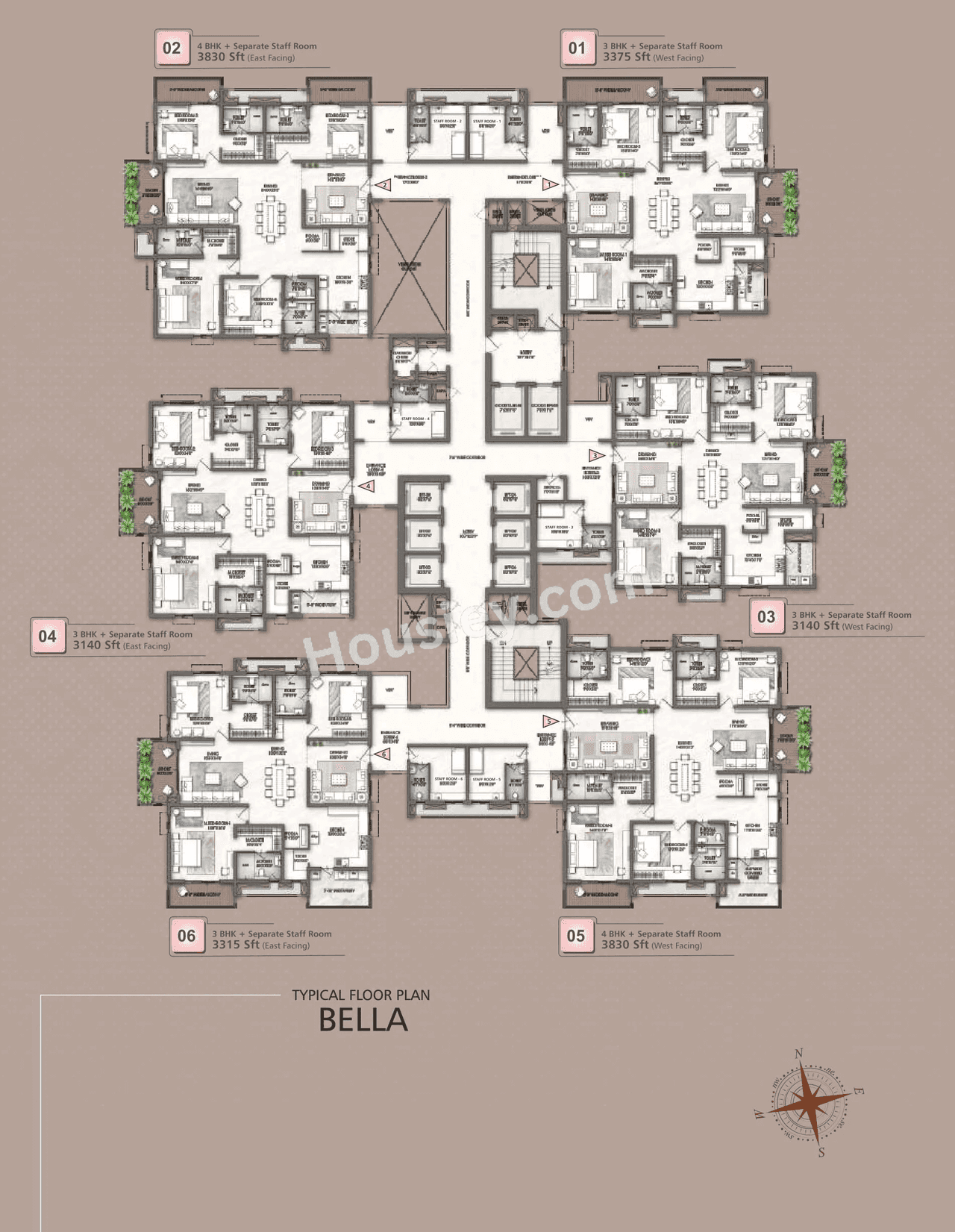 Rajapushpa Skyra Floor plan 3