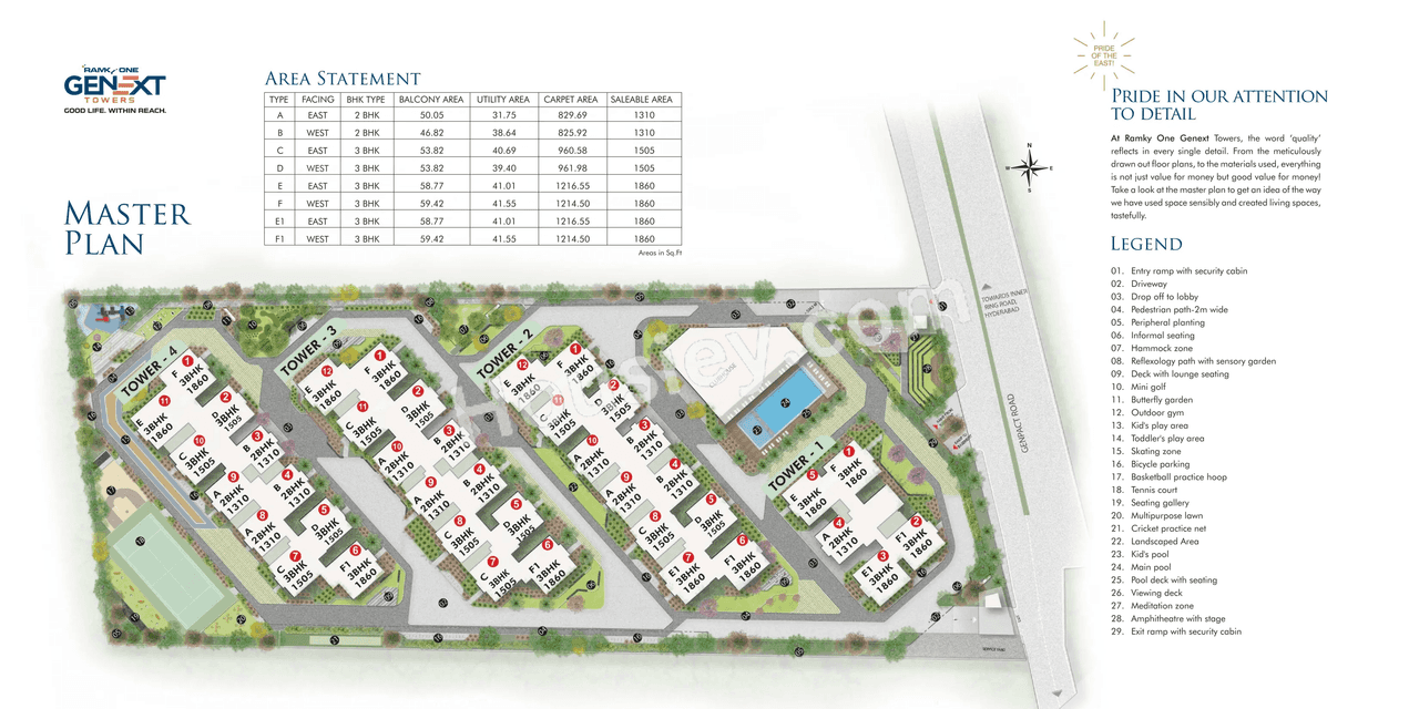 Ramky One Genext Towers Floor plan 1