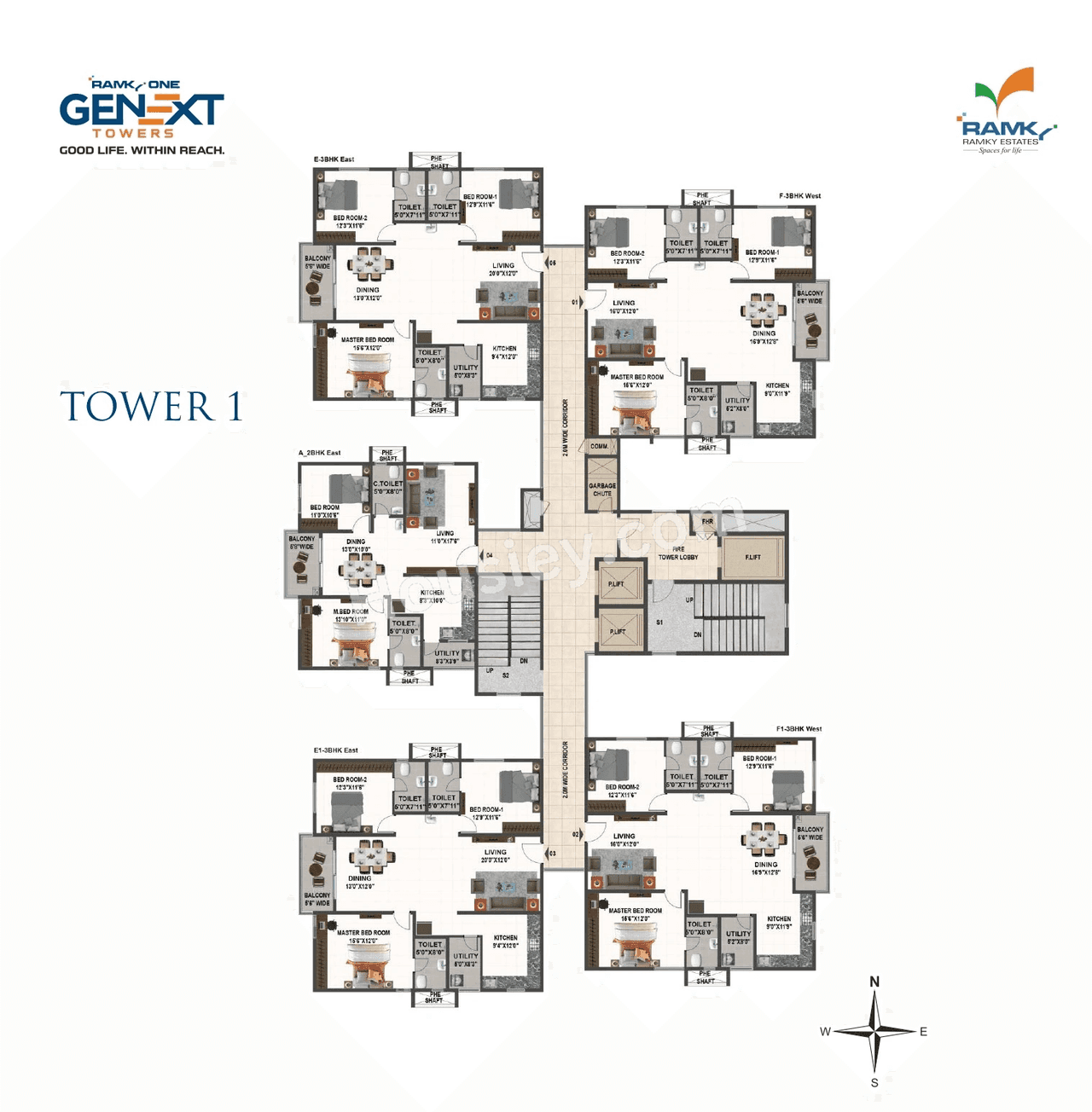 Ramky One Genext Towers Floor plan 1