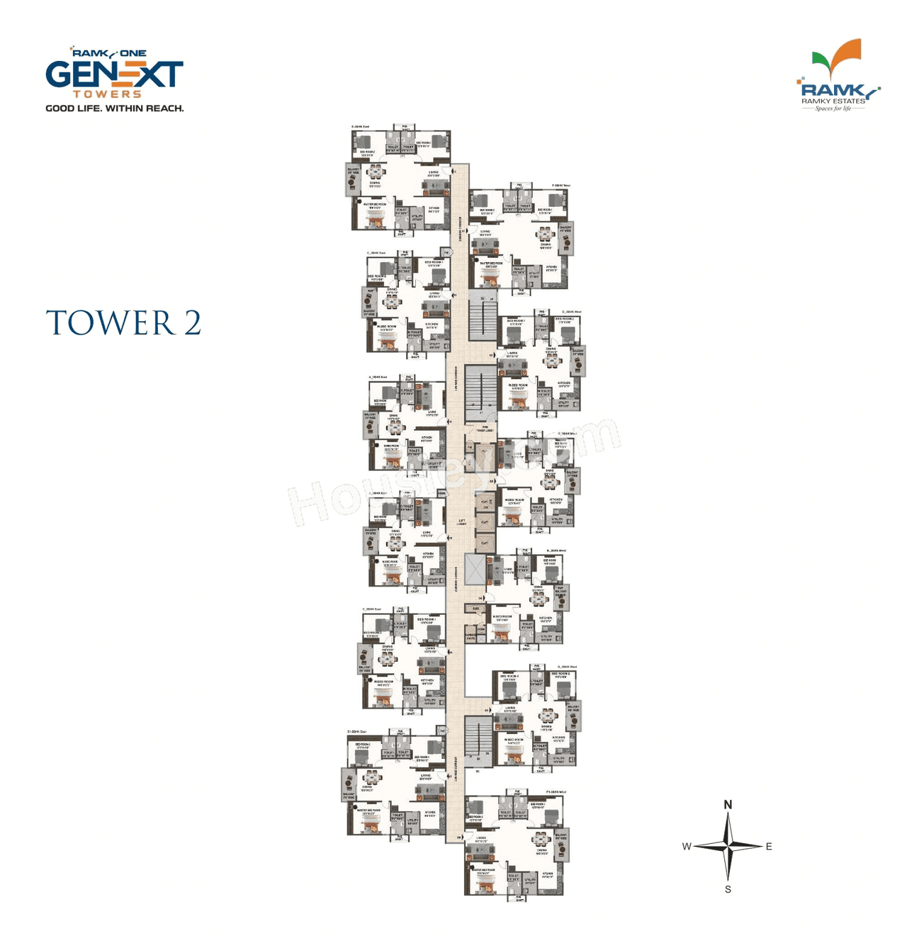 Ramky One Genext Towers Floor plan 2